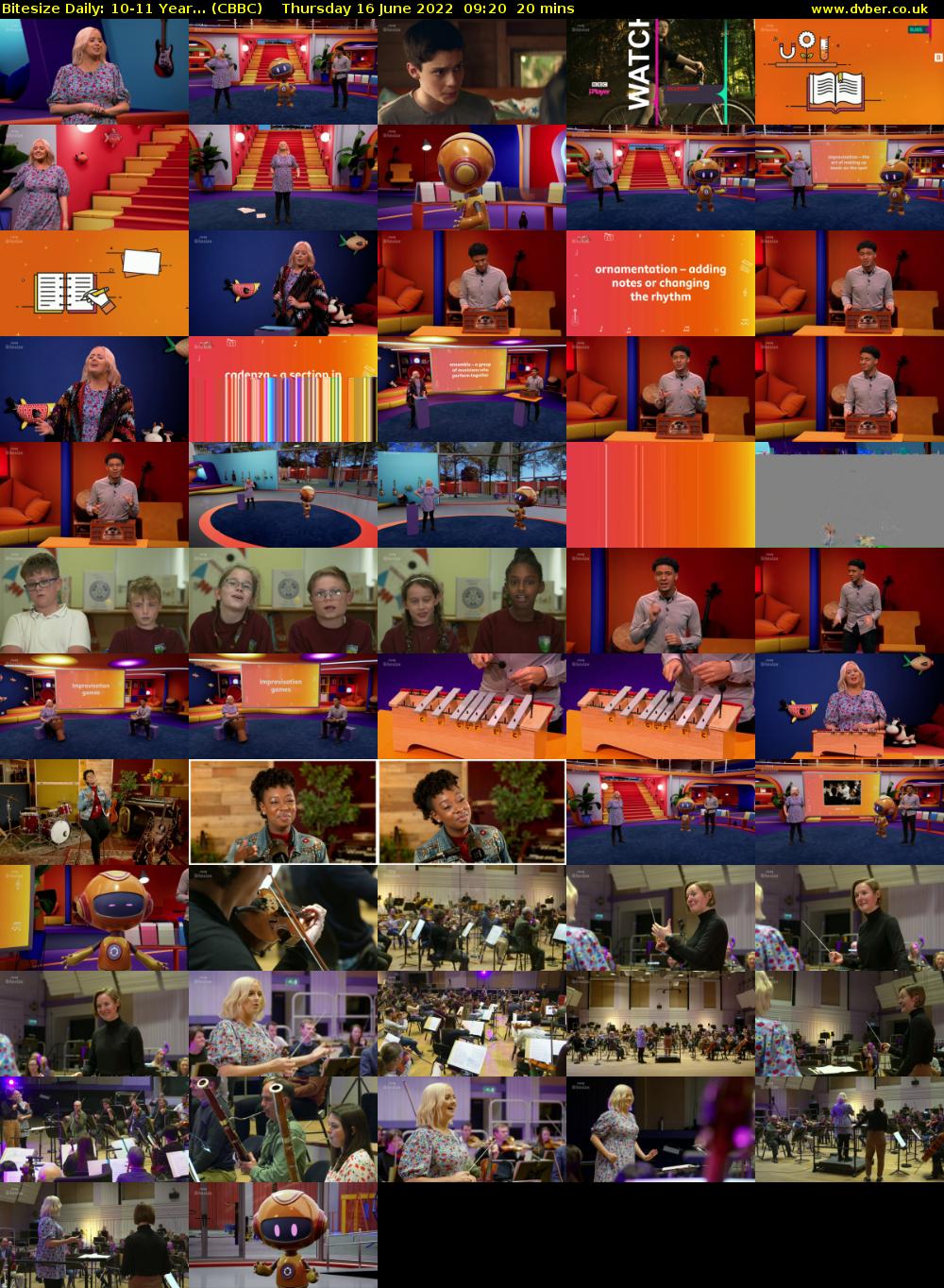 Bitesize Daily: 10-11 Year... (CBBC) Thursday 16 June 2022 09:20 - 09:40