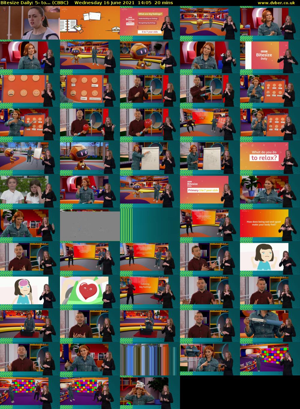 Bitesize Daily: 5- to... (CBBC) Wednesday 16 June 2021 14:05 - 14:25