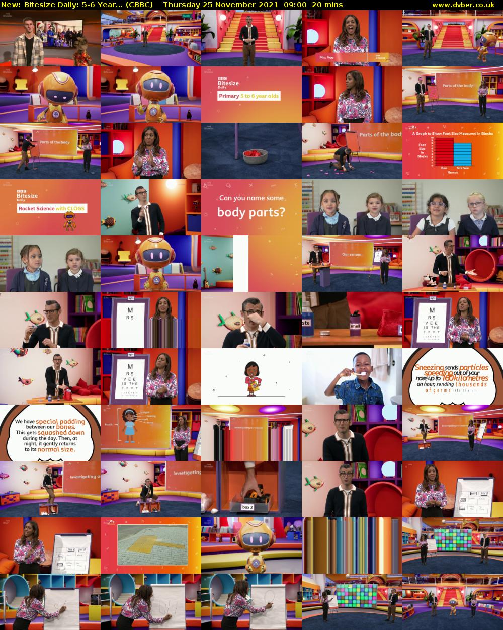 Bitesize Daily: 5-6 Year... (CBBC) Thursday 25 November 2021 09:00 - 09:20