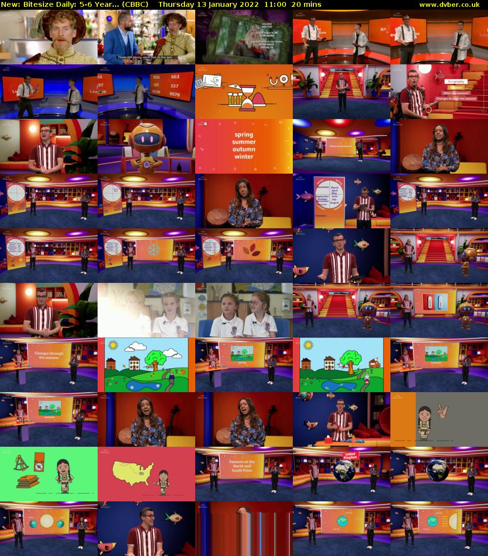 Bitesize Daily: 5-6 Year... (CBBC) Thursday 13 January 2022 11:00 - 11:20