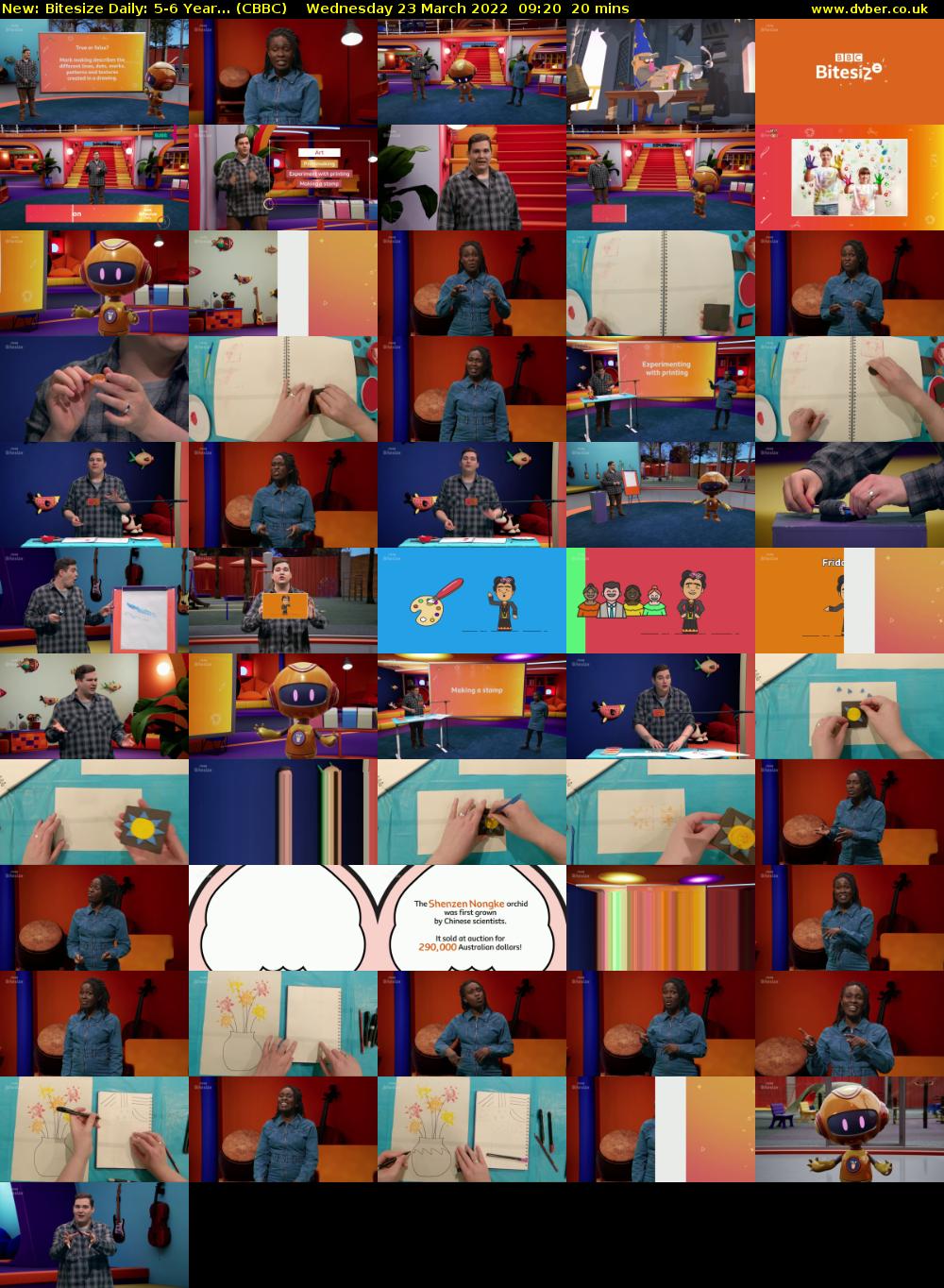 Bitesize Daily: 5-6 Year... (CBBC) Wednesday 23 March 2022 09:20 - 09:40
