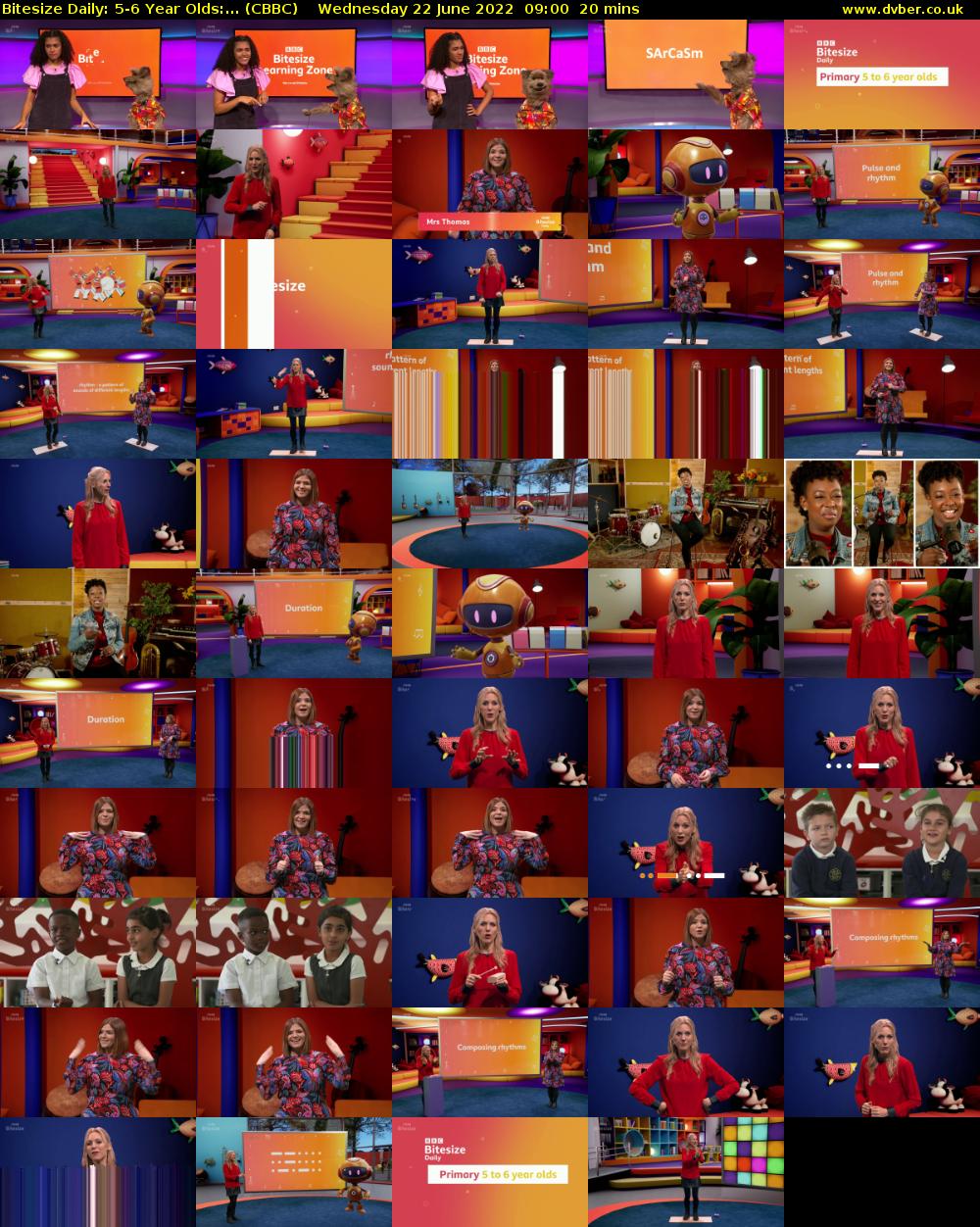 Bitesize Daily: 5-6 Year Olds:... (CBBC) Wednesday 22 June 2022 09:00 - 09:20