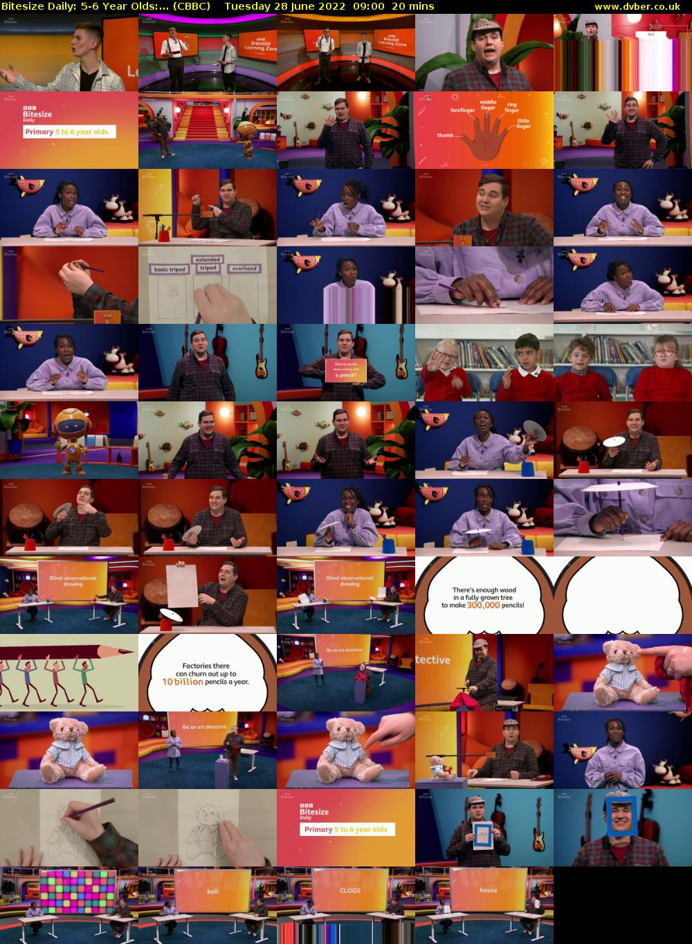 Bitesize Daily: 5-6 Year Olds:... (CBBC) Tuesday 28 June 2022 09:00 - 09:20