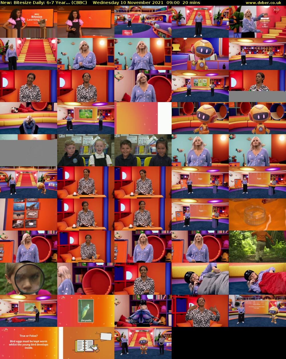 Bitesize Daily: 6-7 Year... (CBBC) Wednesday 10 November 2021 09:00 - 09:20