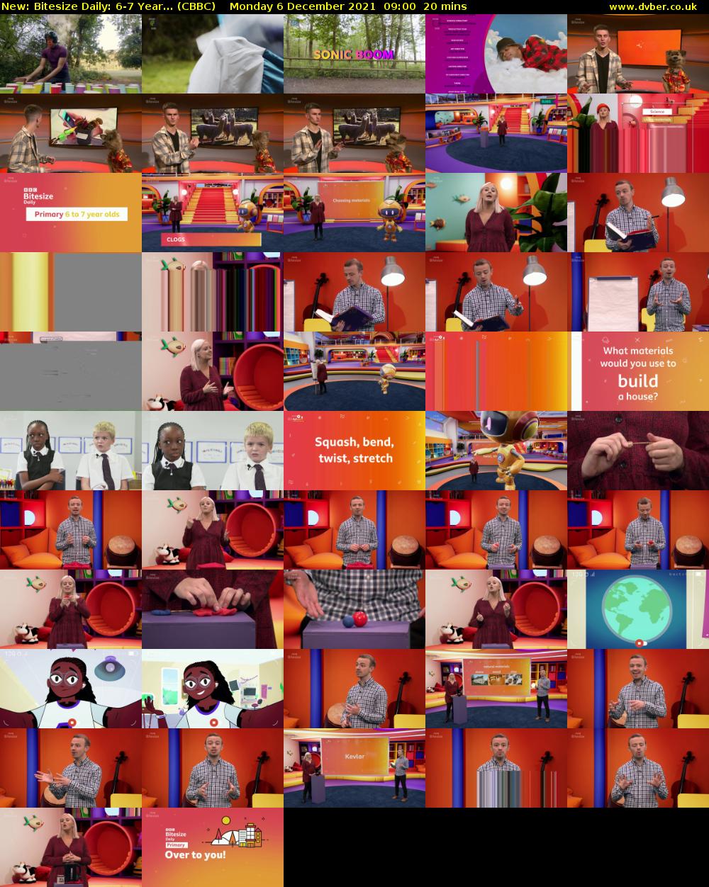 Bitesize Daily: 6-7 Year... (CBBC) Monday 6 December 2021 09:00 - 09:20