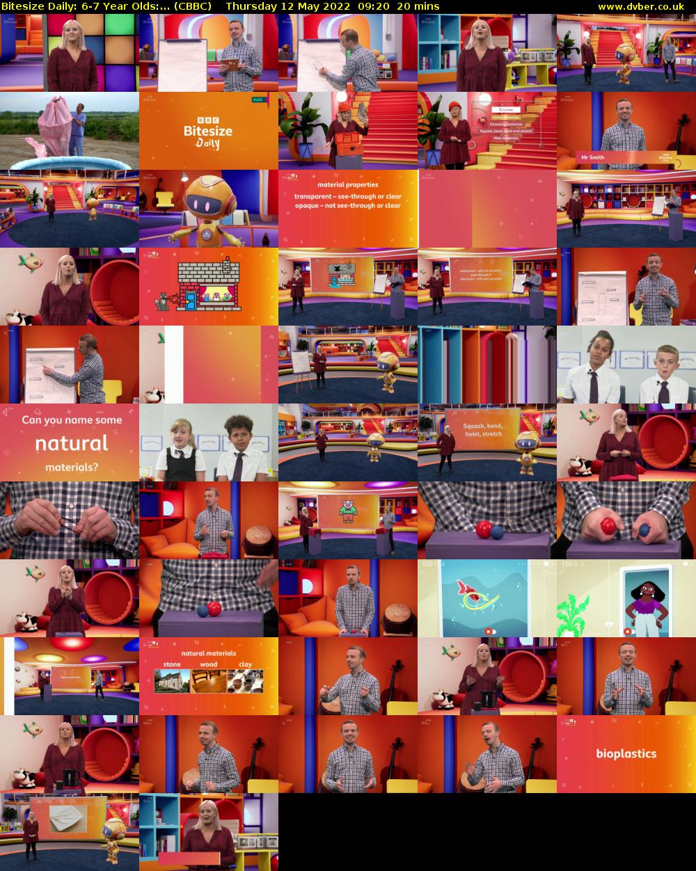 Bitesize Daily: 6-7 Year Olds:... (CBBC) Thursday 12 May 2022 09:20 - 09:40