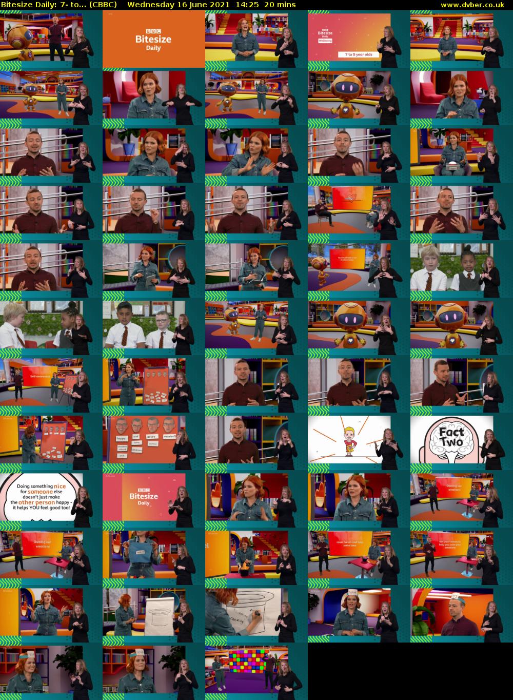 Bitesize Daily: 7- to... (CBBC) Wednesday 16 June 2021 14:25 - 14:45