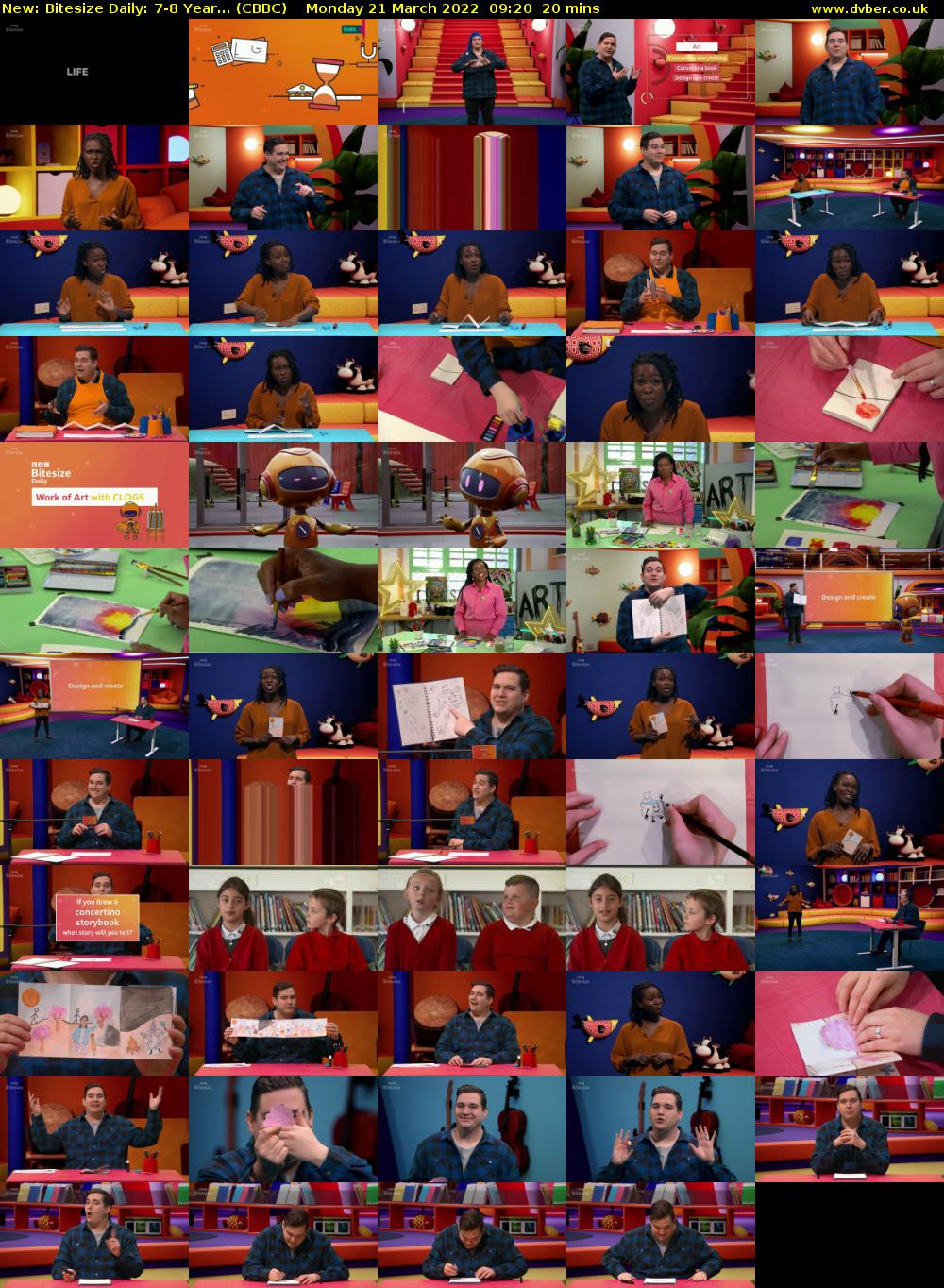 Bitesize Daily: 7-8 Year... (CBBC) Monday 21 March 2022 09:20 - 09:40