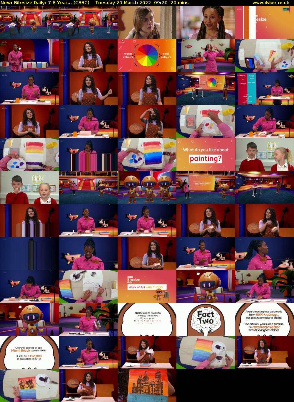 Bitesize Daily: 7-8 Year... (CBBC) Tuesday 29 March 2022 09:20 - 09:40