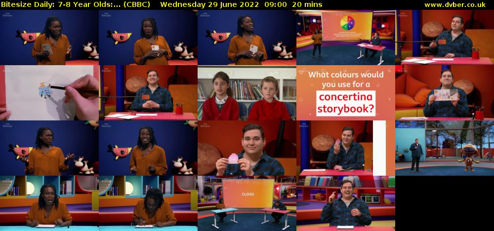 Bitesize Daily: 7-8 Year Olds:... (CBBC) Wednesday 29 June 2022 09:00 - 09:20