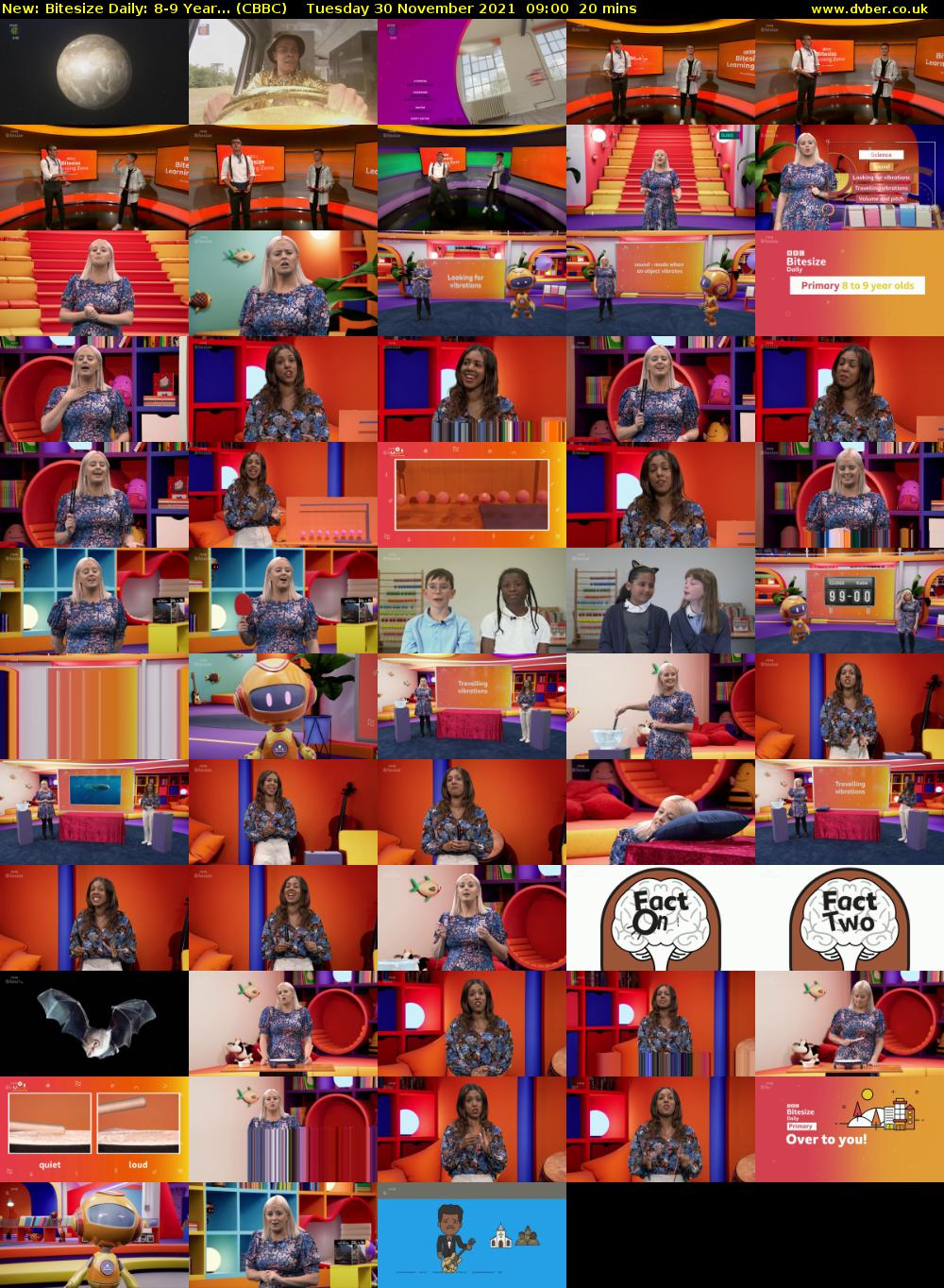 Bitesize Daily: 8-9 Year... (CBBC) Tuesday 30 November 2021 09:00 - 09:20