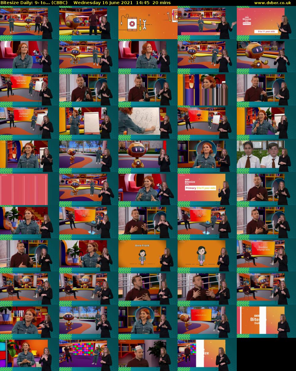 Bitesize Daily: 9- to... (CBBC) Wednesday 16 June 2021 14:45 - 15:05