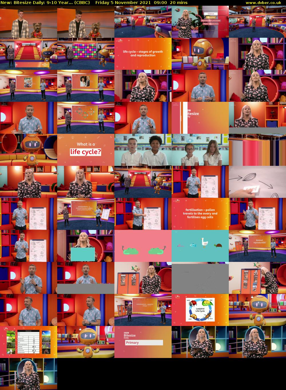 Bitesize Daily: 9-10 Year... (CBBC) Friday 5 November 2021 09:00 - 09:20