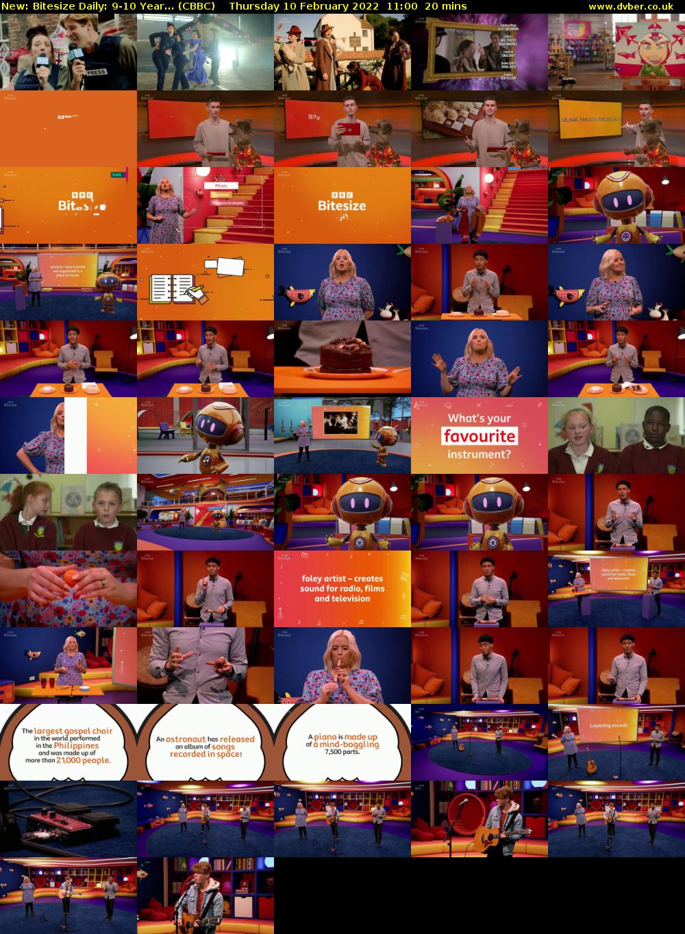 Bitesize Daily: 9-10 Year... (CBBC) Thursday 10 February 2022 11:00 - 11:20