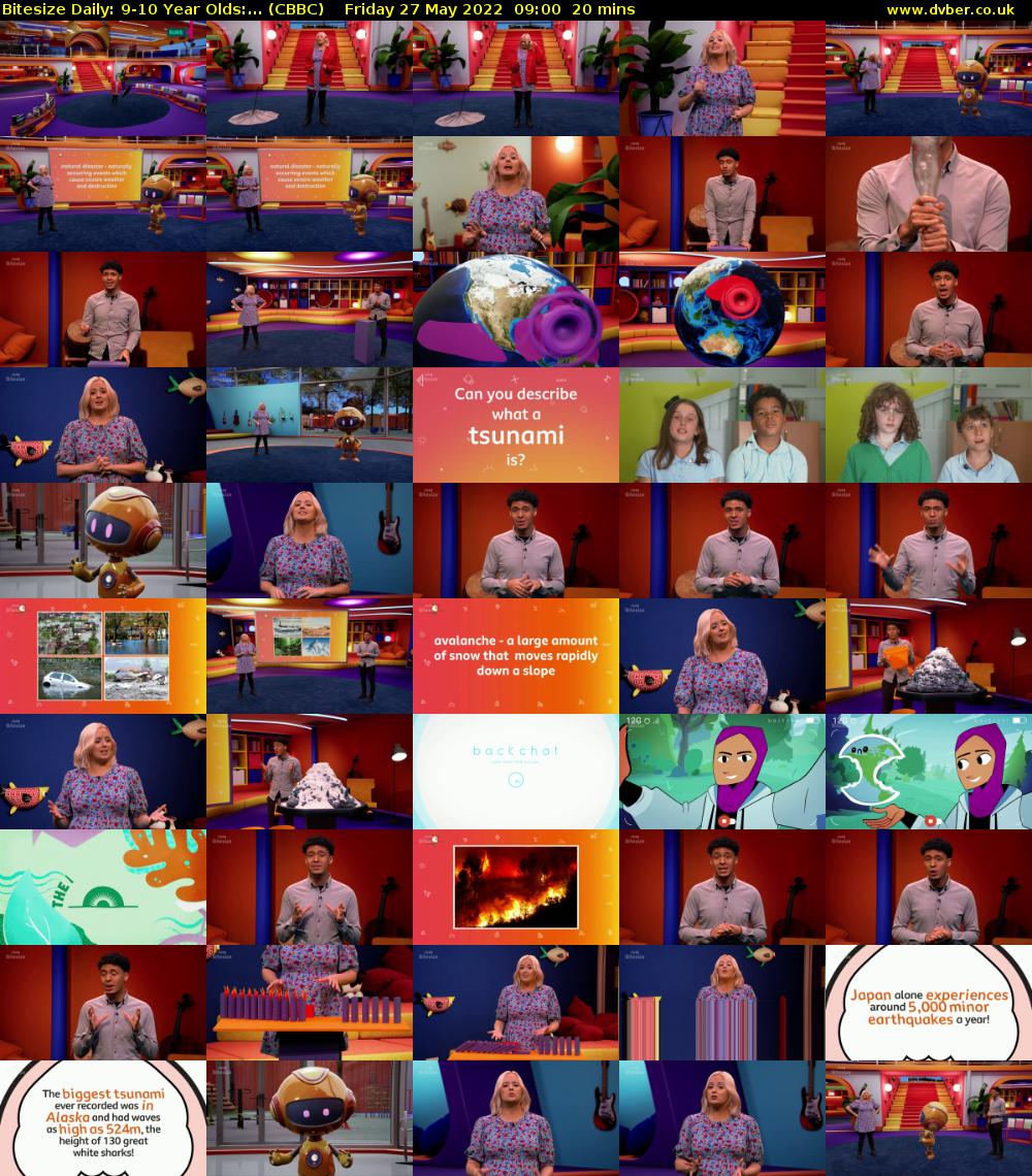 Bitesize Daily: 9-10 Year Olds:... (CBBC) Friday 27 May 2022 09:00 - 09:20
