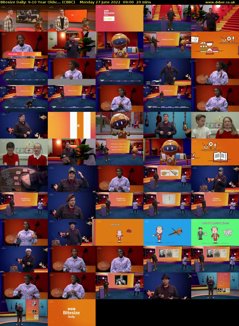 Bitesize Daily: 9-10 Year Olds:... (CBBC) Monday 27 June 2022 09:00 - 09:20