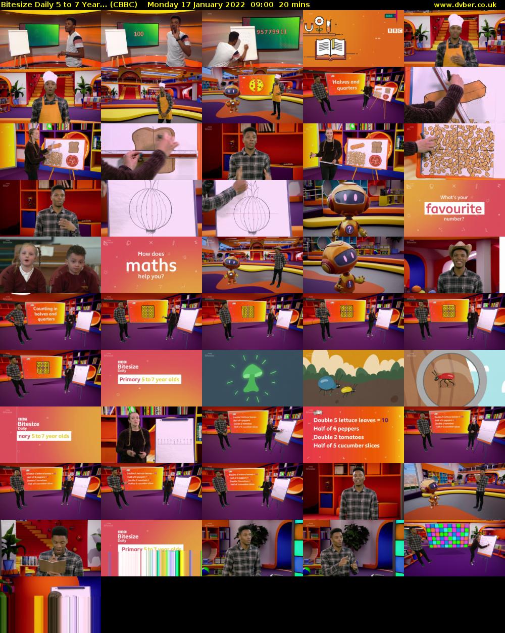 Bitesize Daily 5 to 7 Year... (CBBC) Monday 17 January 2022 09:00 - 09:20