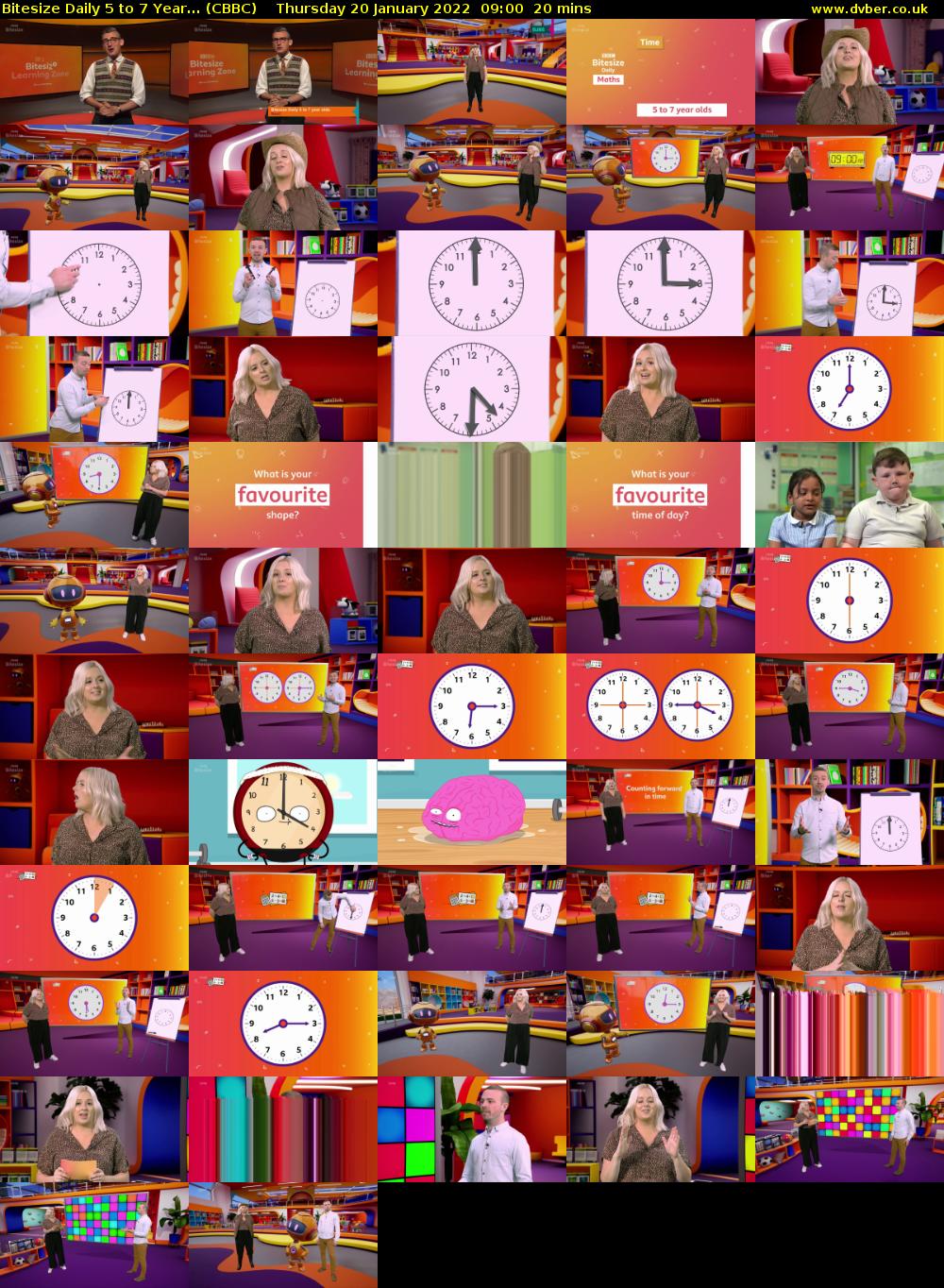 Bitesize Daily 5 to 7 Year... (CBBC) Thursday 20 January 2022 09:00 - 09:20