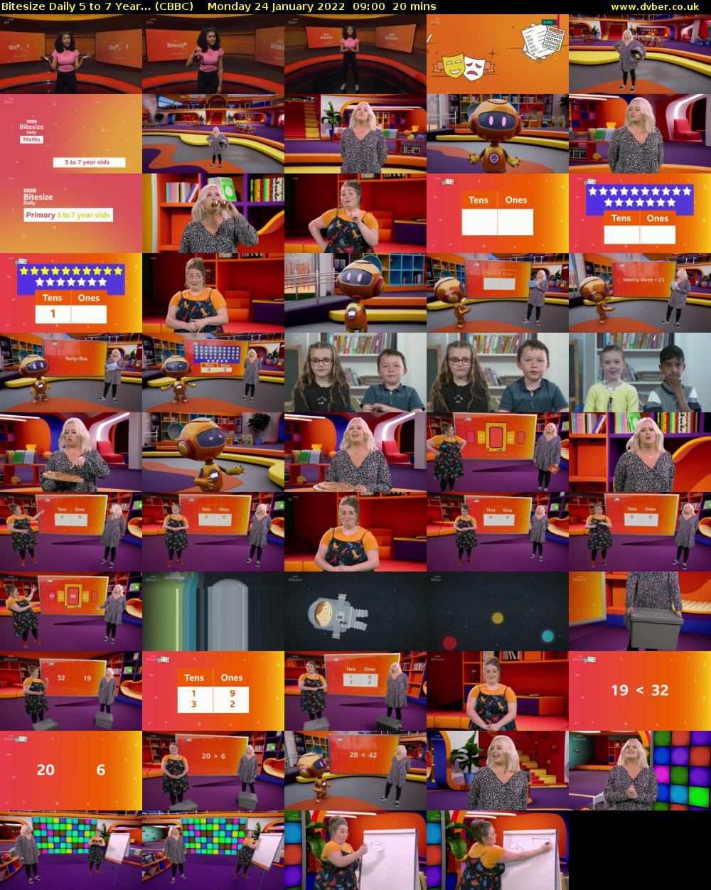 Bitesize Daily 5 to 7 Year... (CBBC) Monday 24 January 2022 09:00 - 09:20