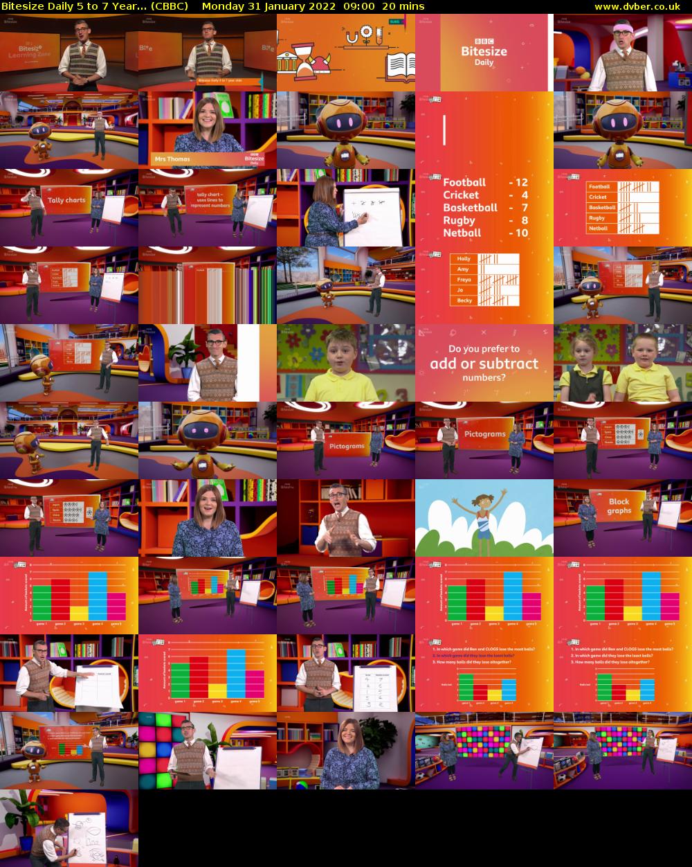 Bitesize Daily 5 to 7 Year... (CBBC) Monday 31 January 2022 09:00 - 09:20