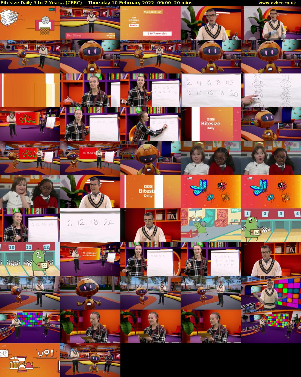 Bitesize Daily 5 to 7 Year... (CBBC) Thursday 10 February 2022 09:00 - 09:20