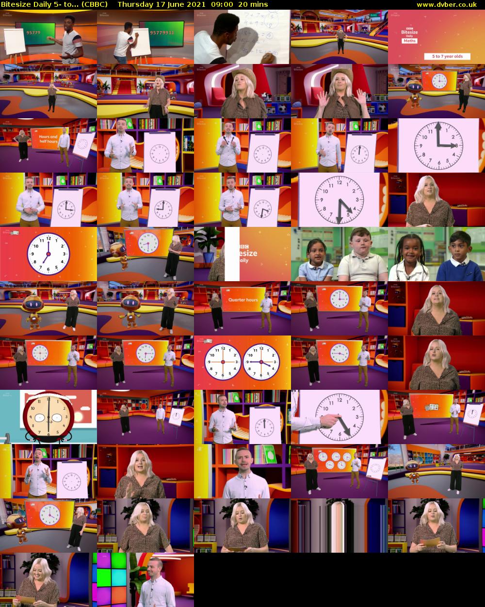 Bitesize Daily 5- to... (CBBC) Thursday 17 June 2021 09:00 - 09:20