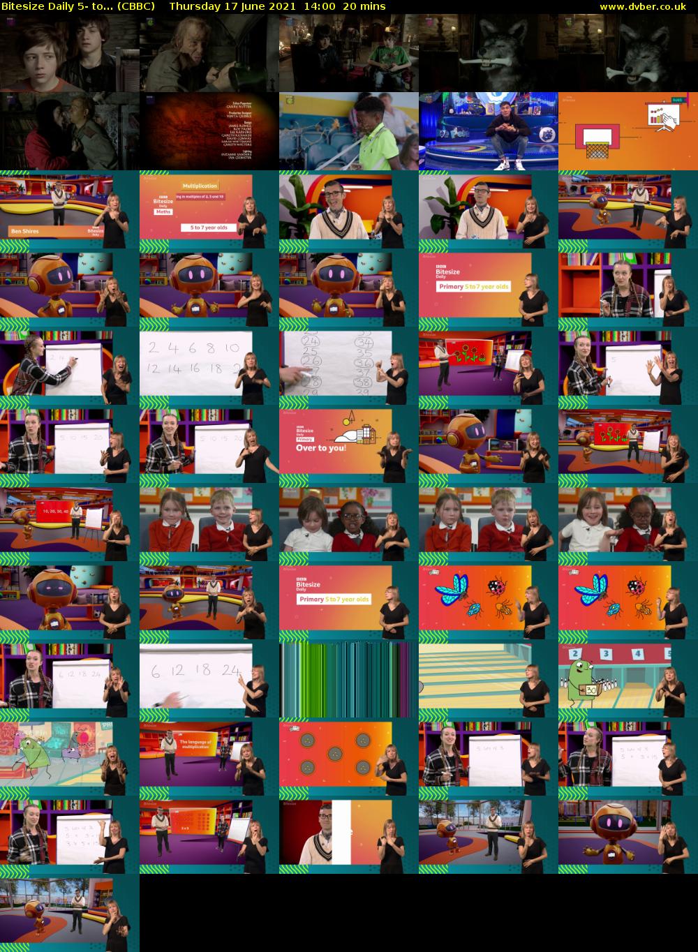 Bitesize Daily 5- to... (CBBC) Thursday 17 June 2021 14:00 - 14:20