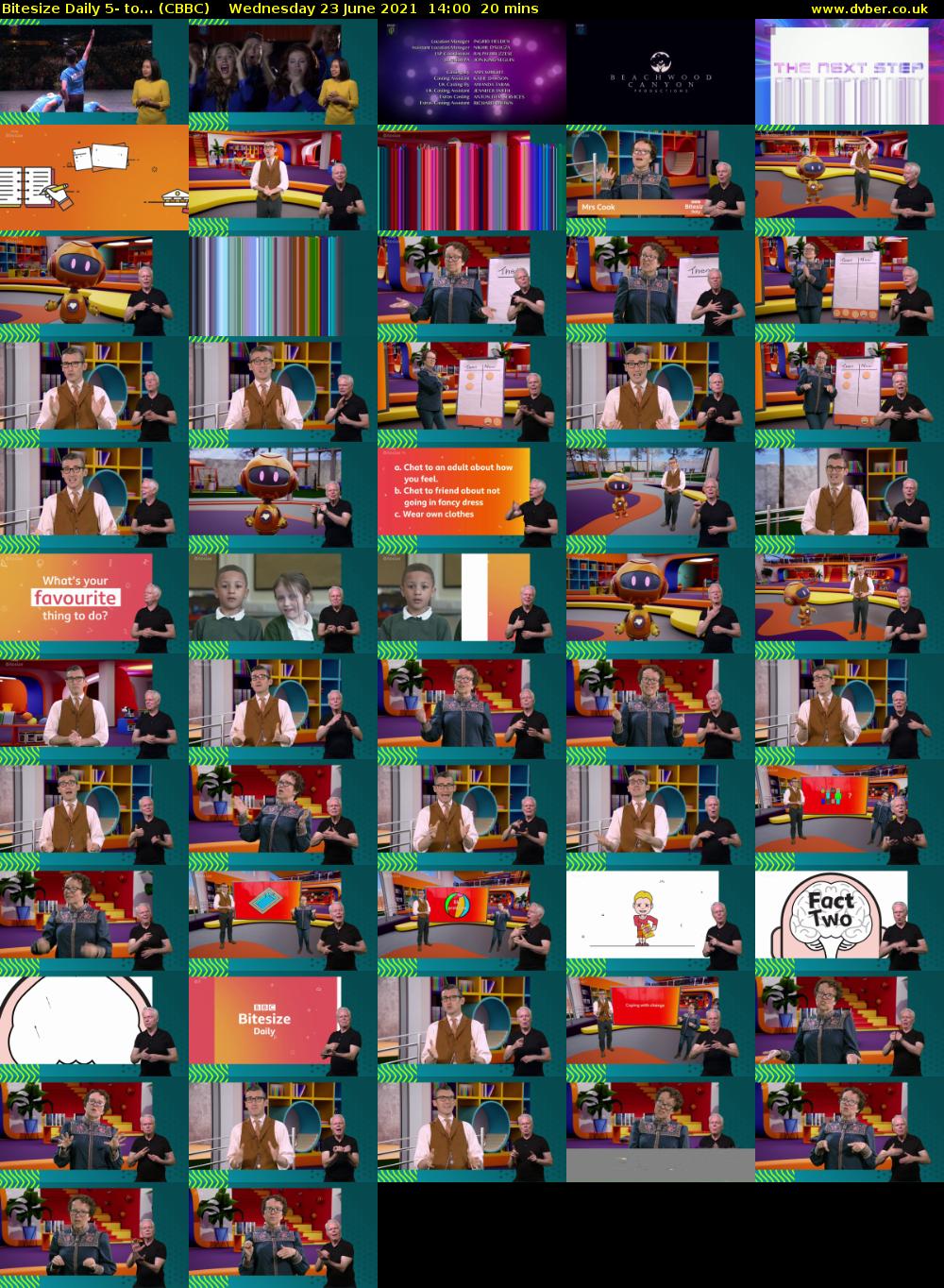 Bitesize Daily 5- to... (CBBC) Wednesday 23 June 2021 14:00 - 14:20