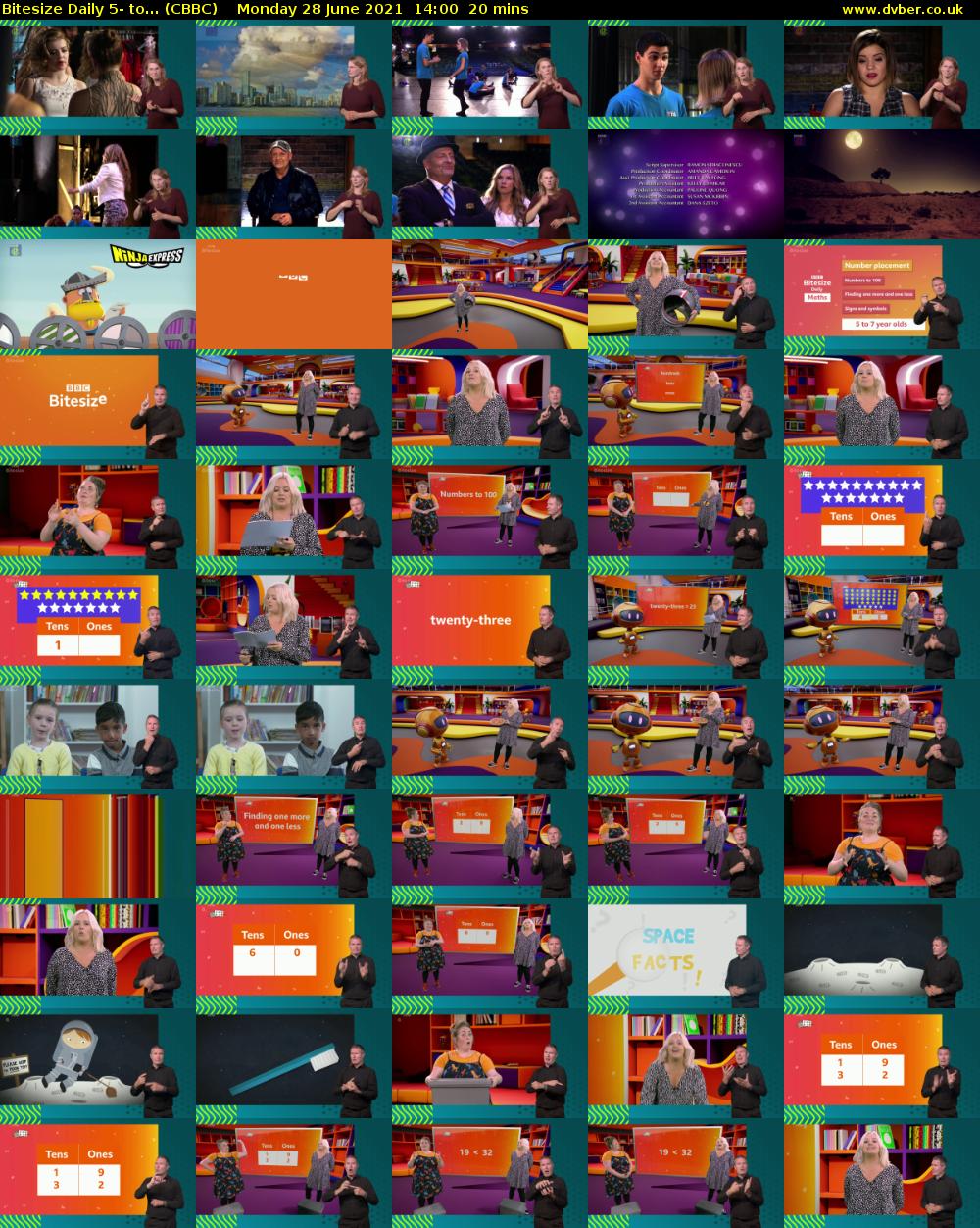 Bitesize Daily 5- to... (CBBC) Monday 28 June 2021 14:00 - 14:20