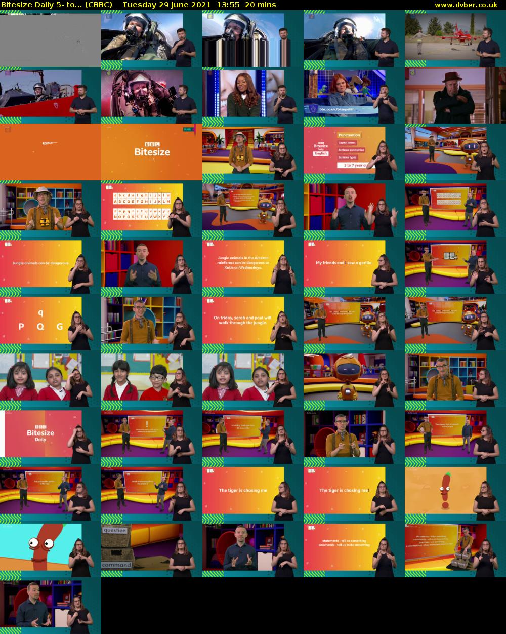 Bitesize Daily 5- to... (CBBC) Tuesday 29 June 2021 13:55 - 14:15