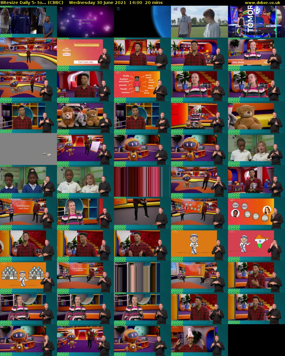 Bitesize Daily 5- to... (CBBC) Wednesday 30 June 2021 14:00 - 14:20