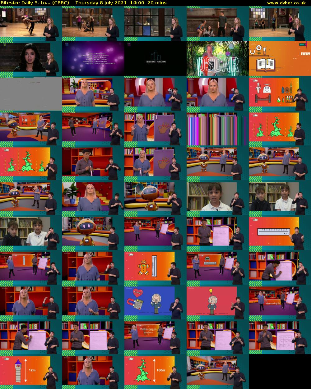 Bitesize Daily 5- to... (CBBC) Thursday 8 July 2021 14:00 - 14:20