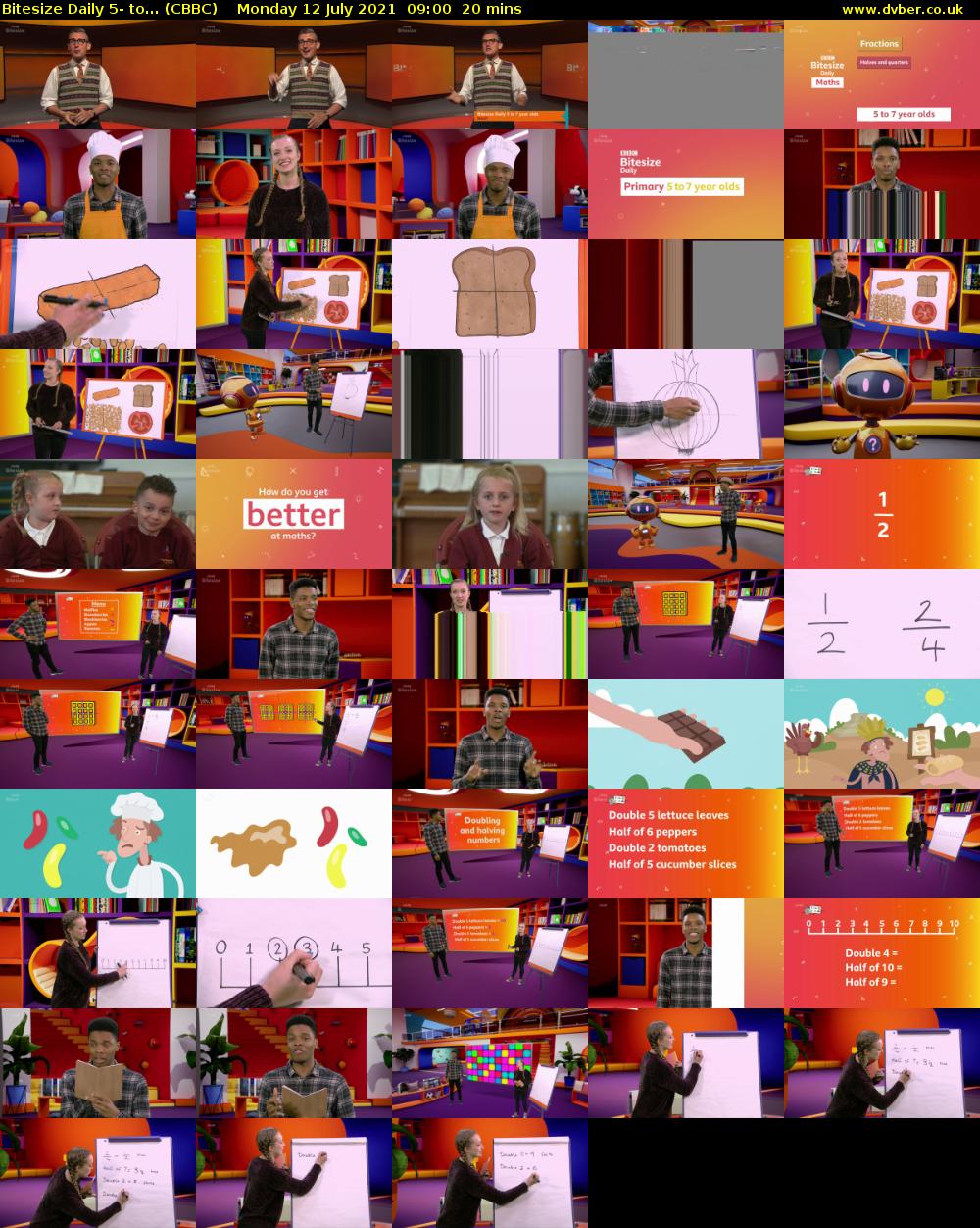 Bitesize Daily 5- to... (CBBC) Monday 12 July 2021 09:00 - 09:20