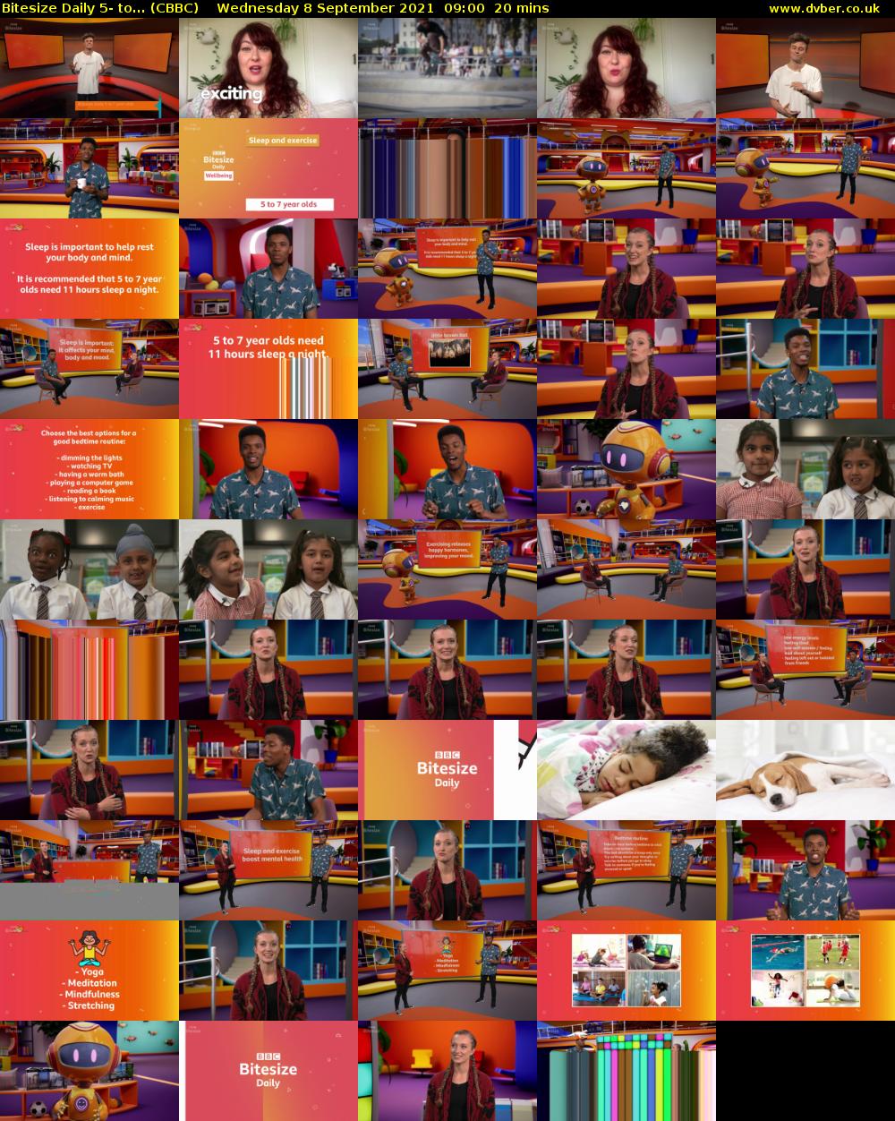 Bitesize Daily 5- to... (CBBC) Wednesday 8 September 2021 09:00 - 09:20