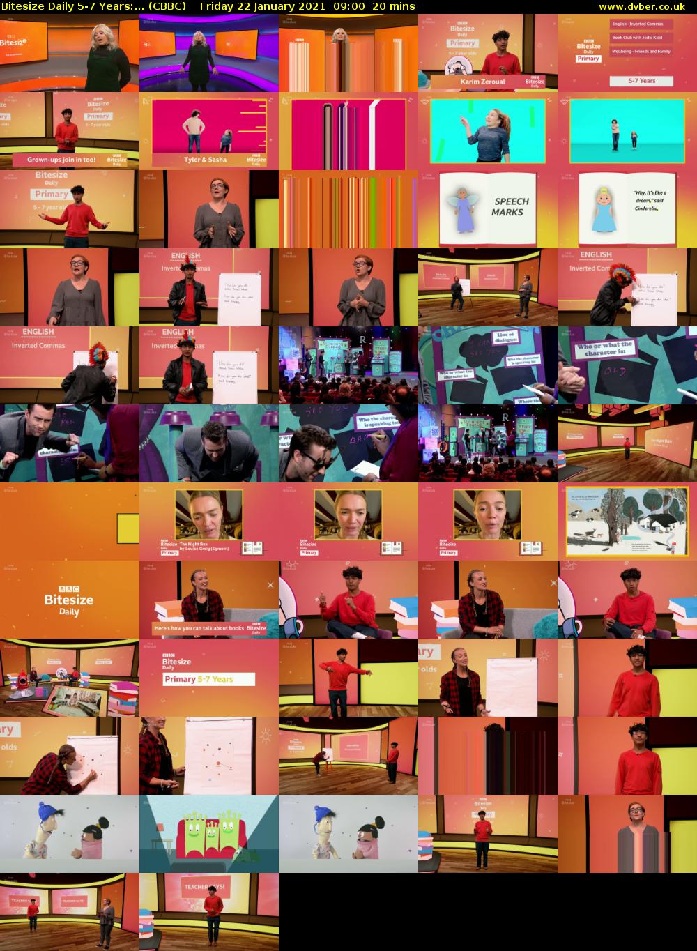 Bitesize Daily 5-7 Years:... (CBBC) Friday 22 January 2021 09:00 - 09:20