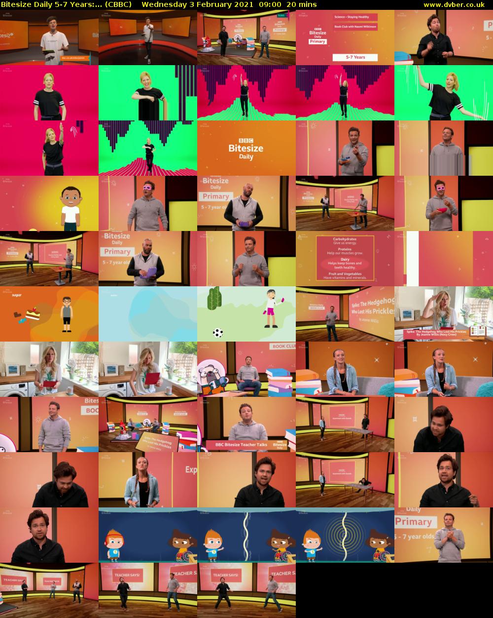 Bitesize Daily 5-7 Years:... (CBBC) Wednesday 3 February 2021 09:00 - 09:20