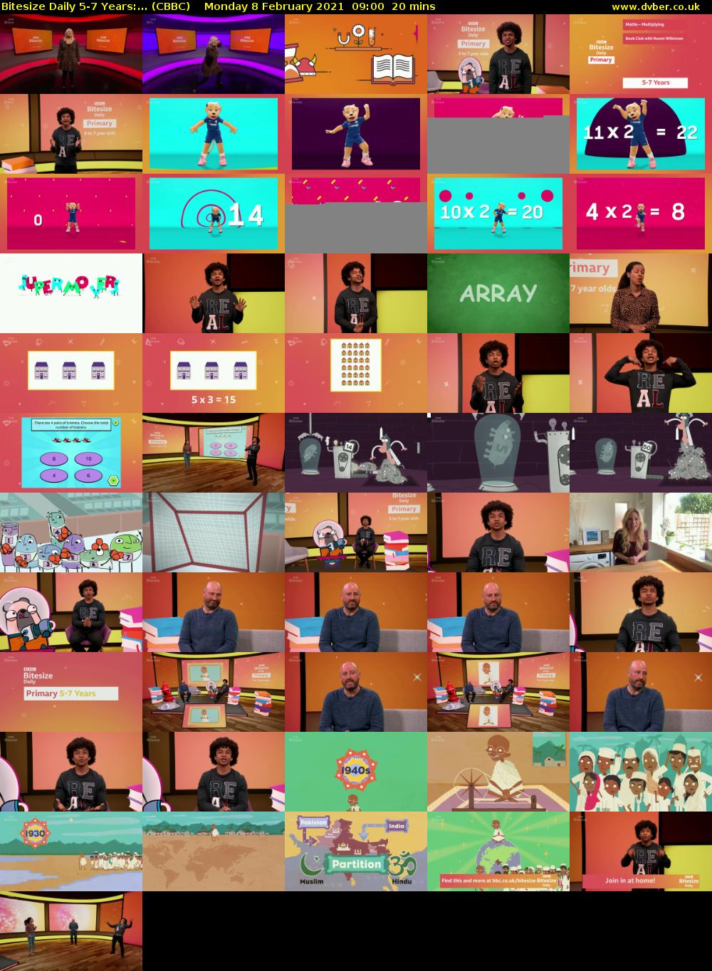 Bitesize Daily 5-7 Years:... (CBBC) Monday 8 February 2021 09:00 - 09:20