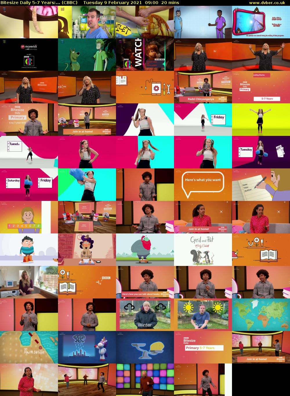 Bitesize Daily 5-7 Years:... (CBBC) Tuesday 9 February 2021 09:00 - 09:20