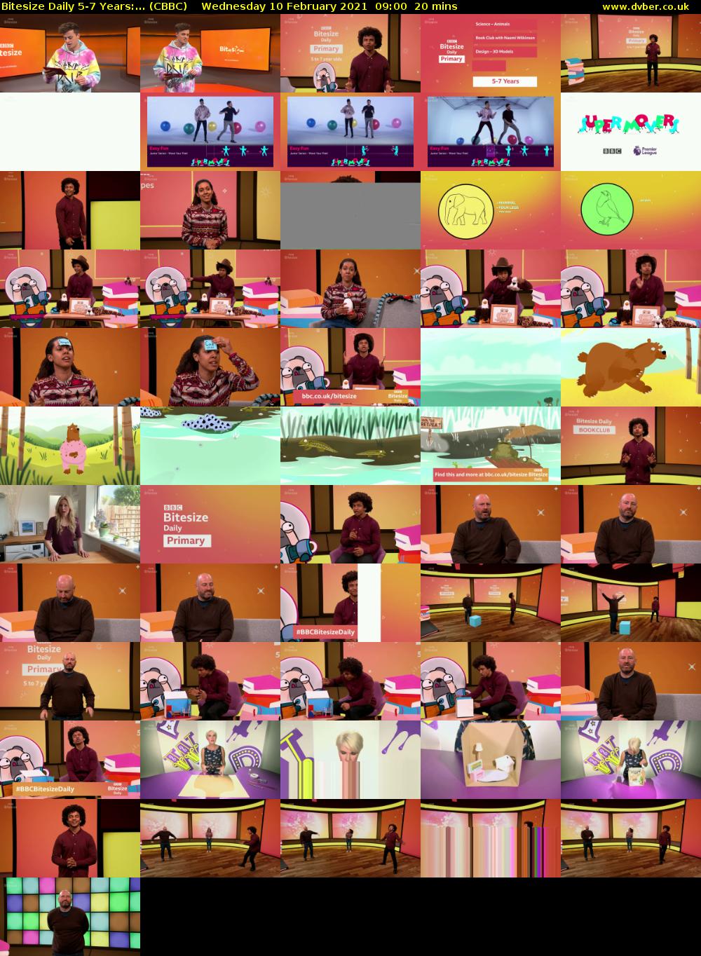 Bitesize Daily 5-7 Years:... (CBBC) Wednesday 10 February 2021 09:00 - 09:20