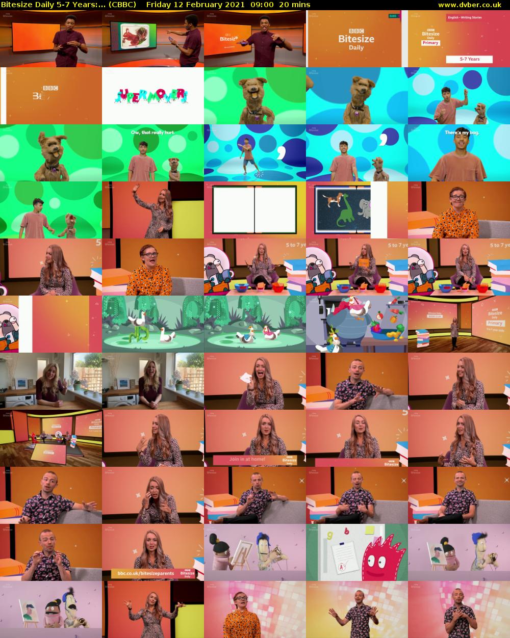 Bitesize Daily 5-7 Years:... (CBBC) Friday 12 February 2021 09:00 - 09:20