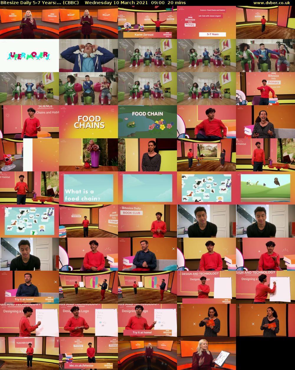 Bitesize Daily 5-7 Years:... (CBBC) Wednesday 10 March 2021 09:00 - 09:20