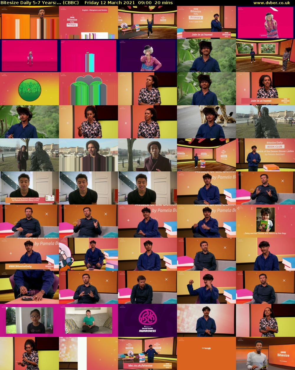 Bitesize Daily 5-7 Years:... (CBBC) Friday 12 March 2021 09:00 - 09:20