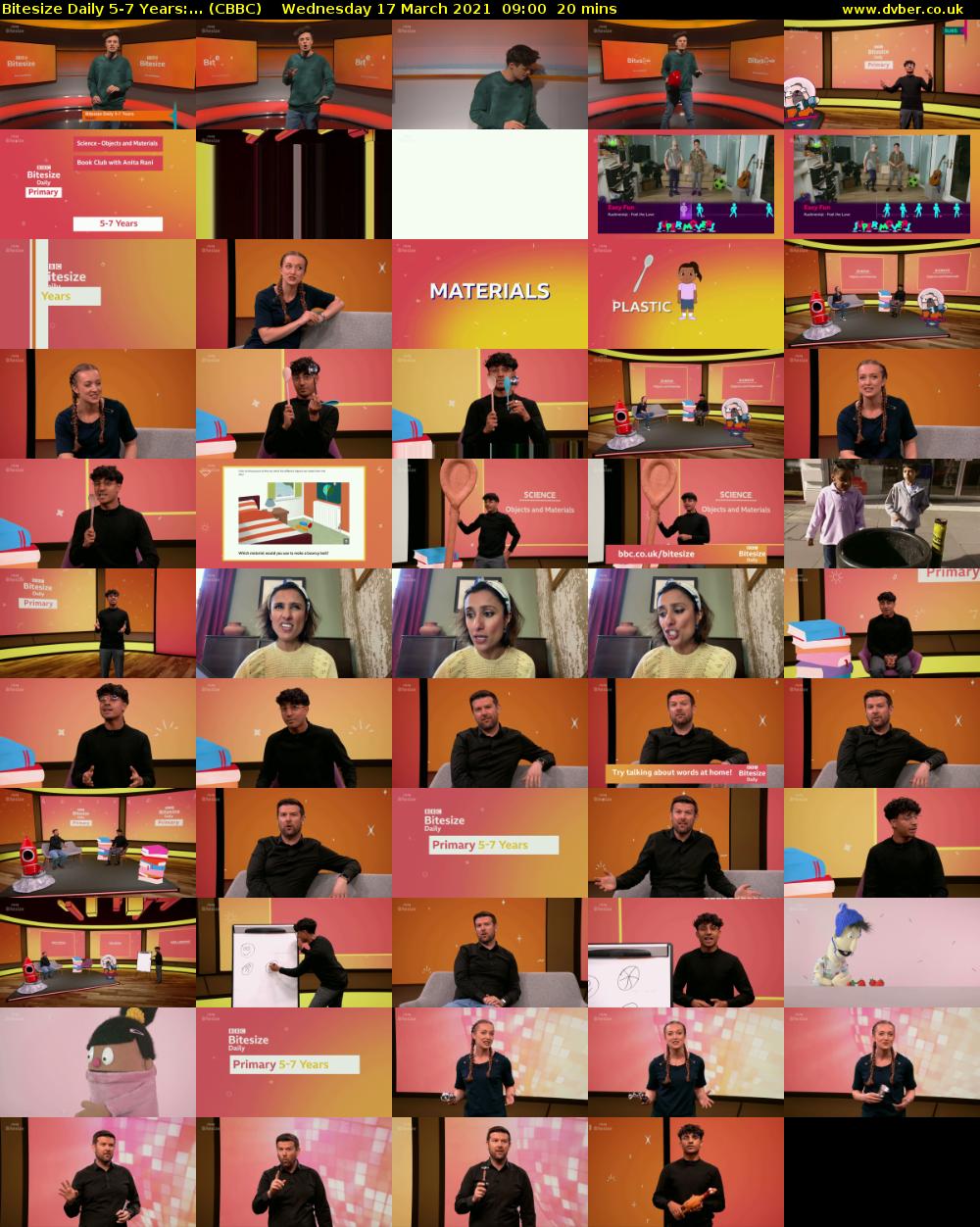 Bitesize Daily 5-7 Years:... (CBBC) Wednesday 17 March 2021 09:00 - 09:20