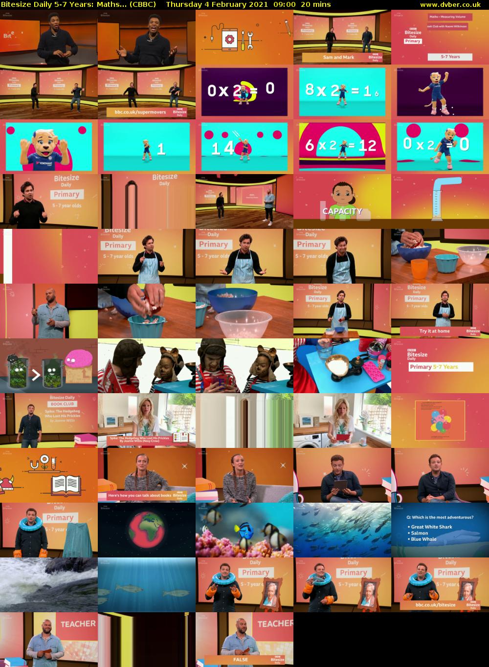 Bitesize Daily 5-7 Years: Maths... (CBBC) Thursday 4 February 2021 09:00 - 09:20