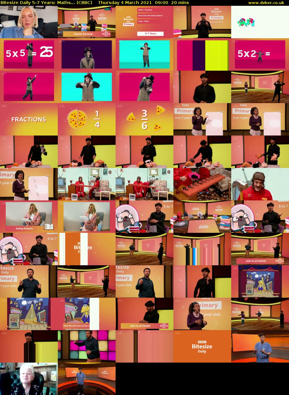 Bitesize Daily 5-7 Years: Maths... (CBBC) Thursday 4 March 2021 09:00 - 09:20