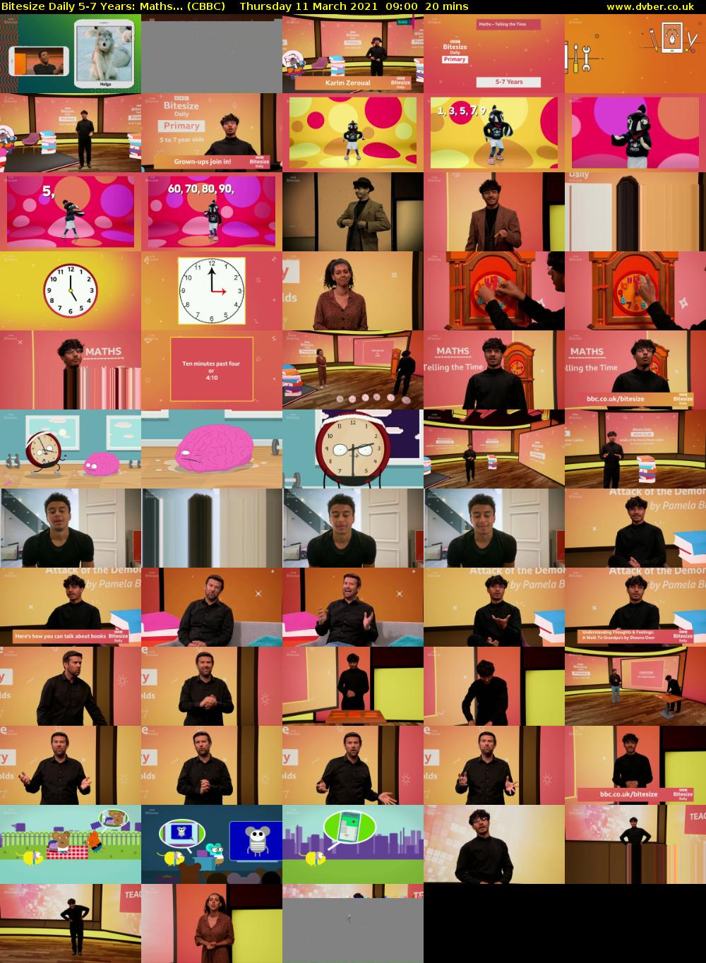 Bitesize Daily 5-7 Years: Maths... (CBBC) Thursday 11 March 2021 09:00 - 09:20