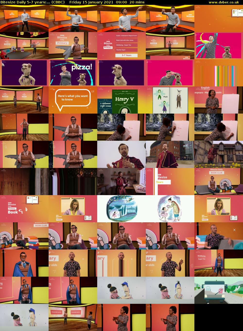 Bitesize Daily 5-7 years:... (CBBC) Friday 15 January 2021 09:00 - 09:20