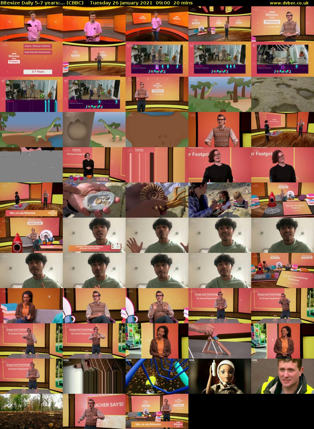 Bitesize Daily 5-7 years:... (CBBC) Tuesday 26 January 2021 09:00 - 09:20