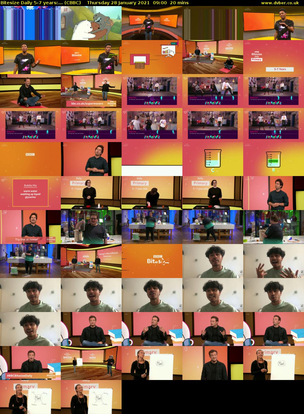 Bitesize Daily 5-7 years:... (CBBC) Thursday 28 January 2021 09:00 - 09:20