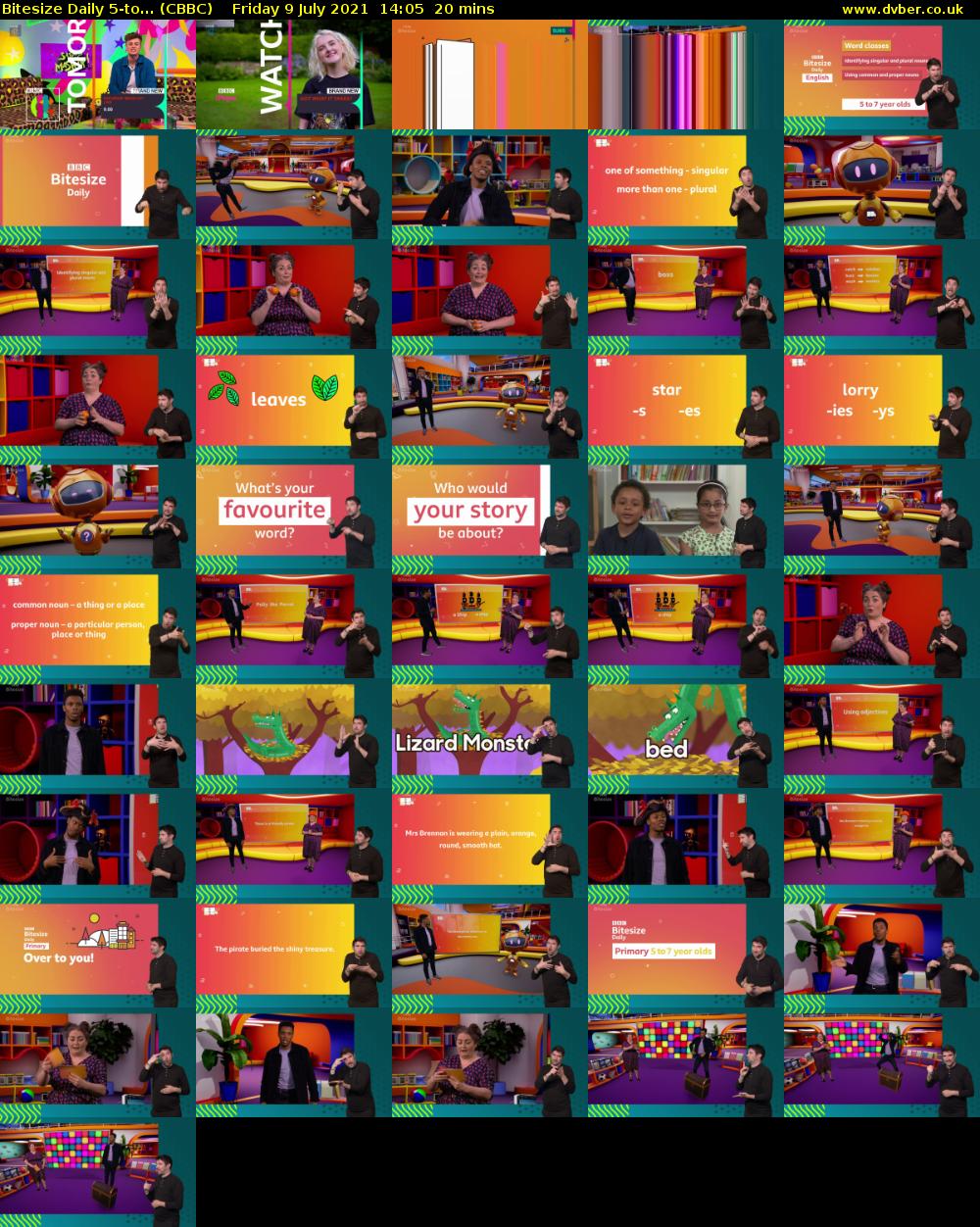 Bitesize Daily 5-to... (CBBC) Friday 9 July 2021 14:05 - 14:25